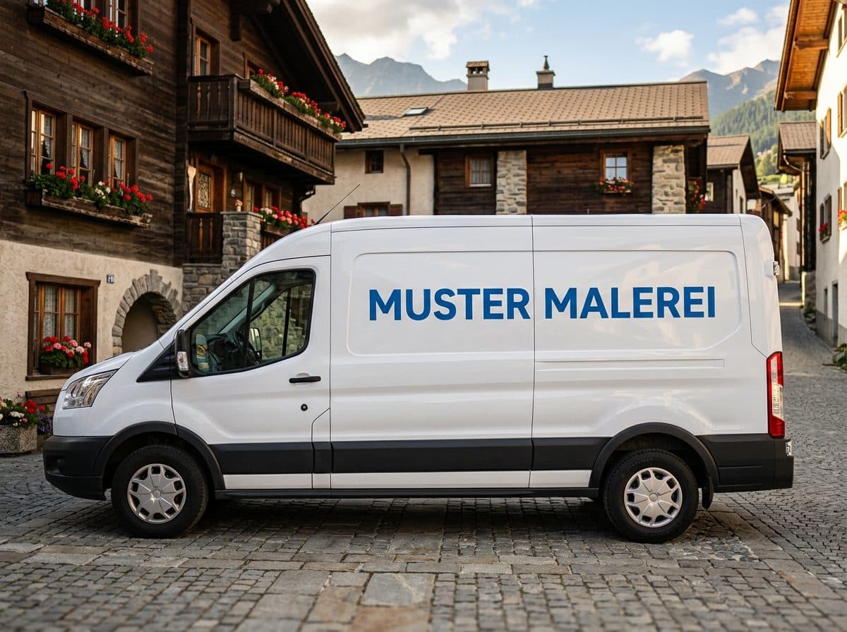 Fahrzeugbeschriftung mit Klebeschrift